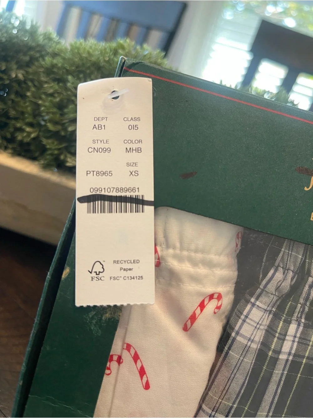 J. Crew Men's 3-Pack Cotton Boxers in Holiday Print